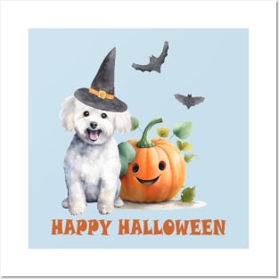 dog halloween Posters and Art